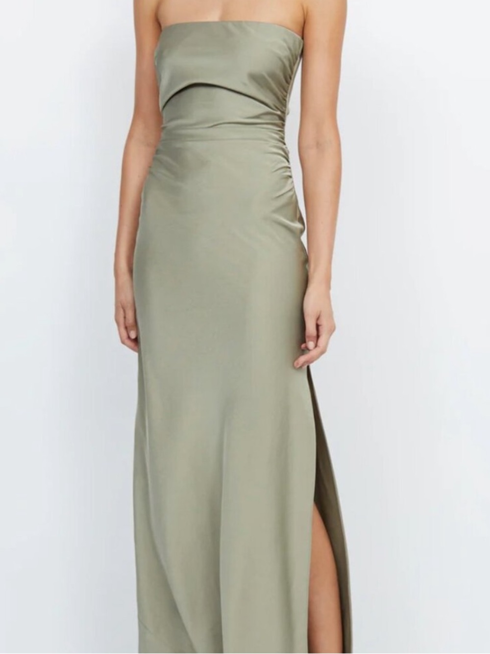 Bec + Bridge Eternity Strapless Maxi in Sage (US 6/AUS 10/UK 10)